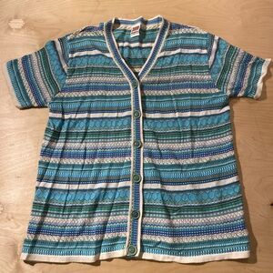 Marisa Canvas Button up Sweater Blouse 2X (EK)